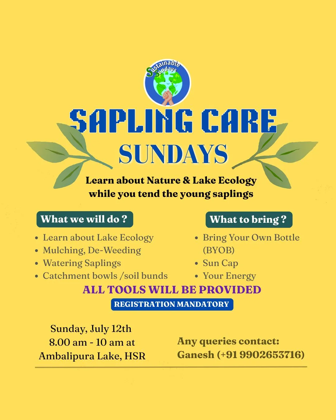  Nature walk + Sapling Care Event at Ambalipura Lake  photo 1