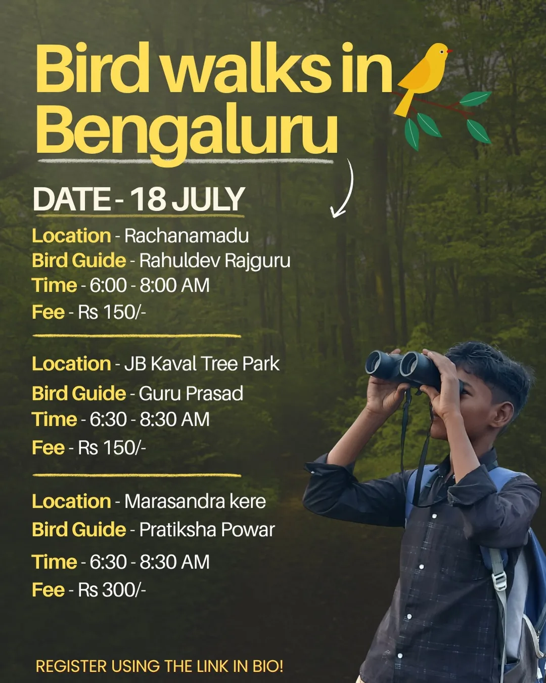 Bird Walks - Multiple Locations (20 slots each) photo 1
