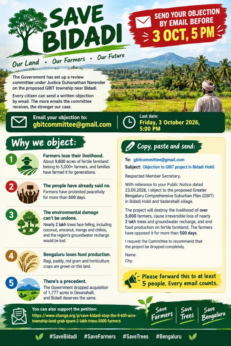 🌳 SAVE BIDADI: SEND YOUR OBJECTION BY EMAIL BEFORE 3 OCT, 5 PM 🌾 photo 1