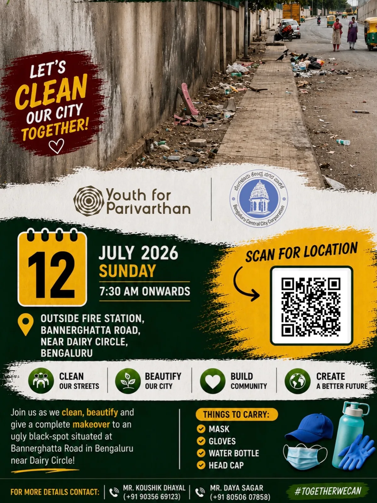 Let's Clean Our City Together - Parivarthan Drive (Bannerghatta Road Chapter) photo 1
