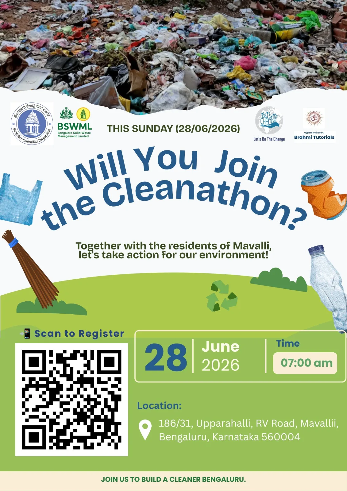 🌱 Cleanathon and Beatufication @ Mavalli  🌱 photo 1