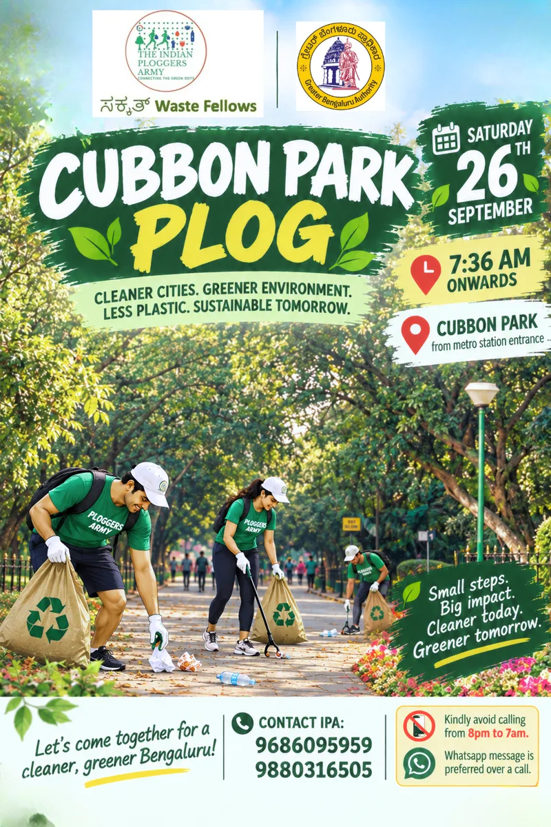 Plogging at Cubbon Park  photo 1