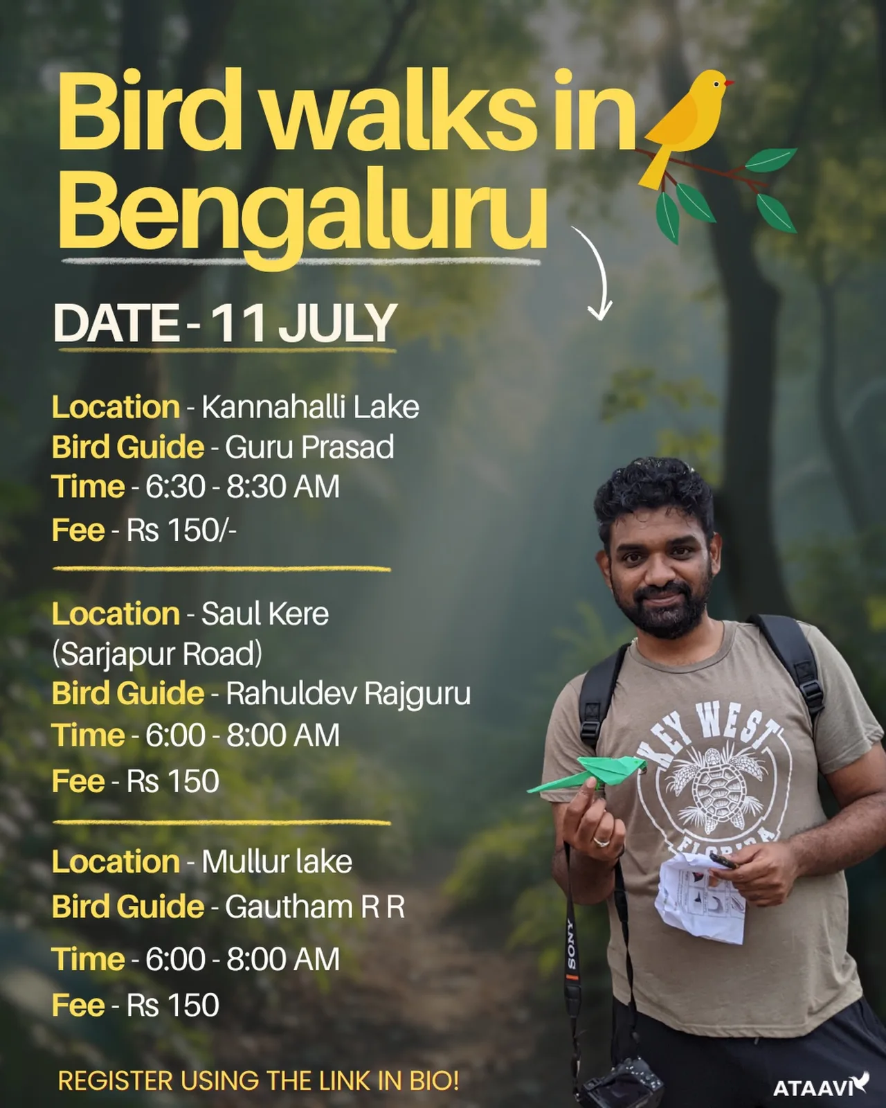Bird Walks - Kannahalli lake, Munnur lake, Saul Kere (20 slots each) photo 1