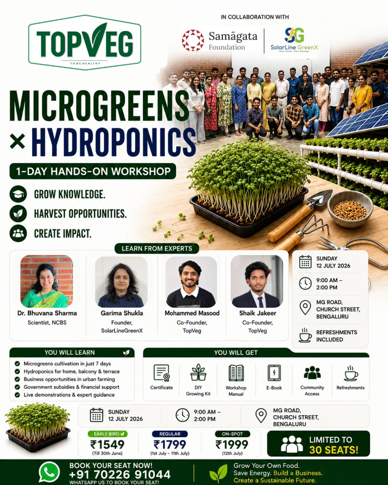 TopVeg’s hands-on Microgreens × Hydroponics Workshop photo 1