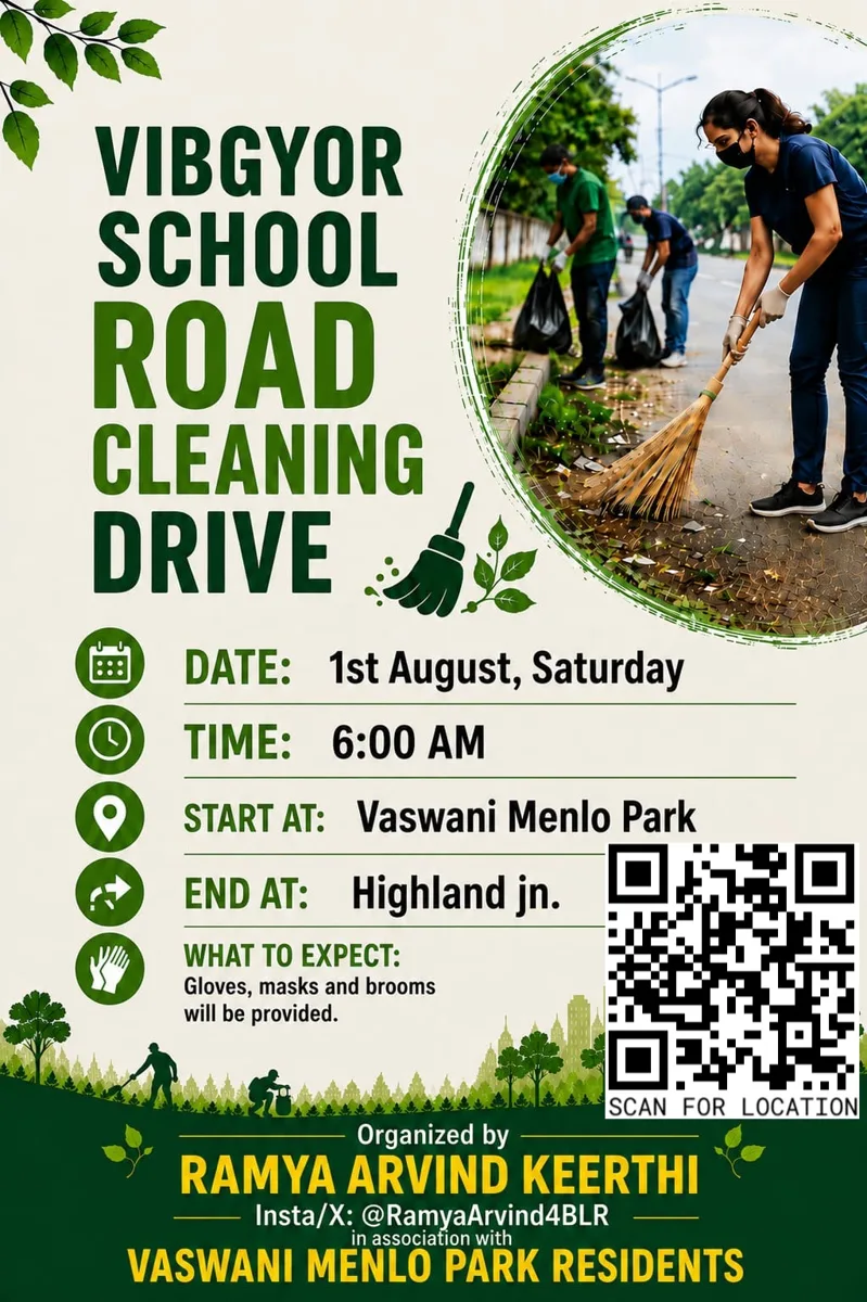 Vibgyor School - Road Cleaning Drive photo 1